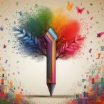 Bild bunter Bleistift